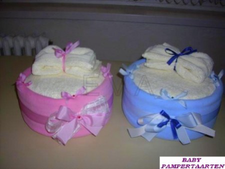 Pampertaarten: BLAUW, ROZE
